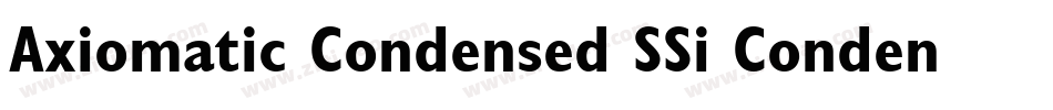 Axiomatic Condensed SSi Condensed字体转换